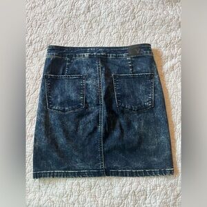 *American Eagle Knee Length Medium Acid Wash Denim Skirt Super Stretch Sz 10